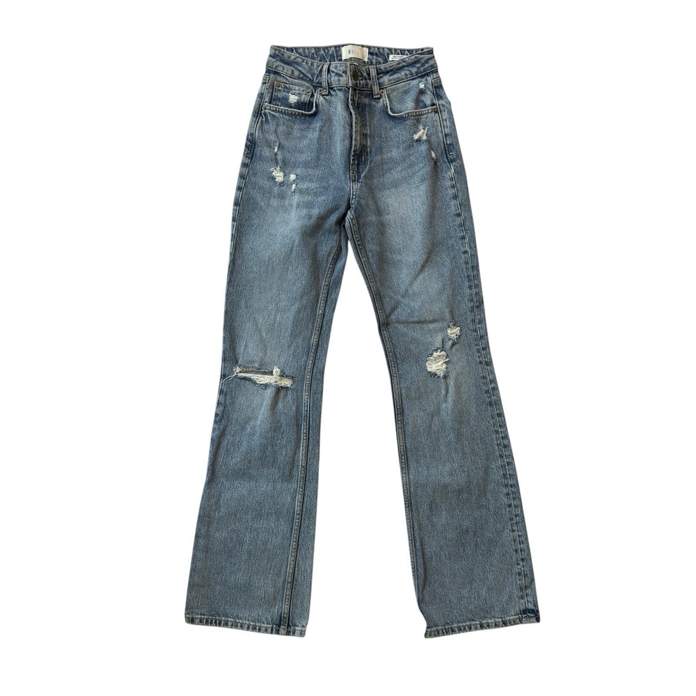 Rails SUNSET High Rise SLIM FLARE Jeans Distressed‎ Light Wash Sz 25